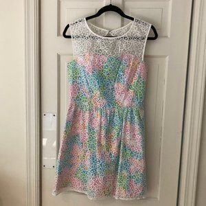 Lilly Pulitzer Morrison Lace Overlay Dress Size 4